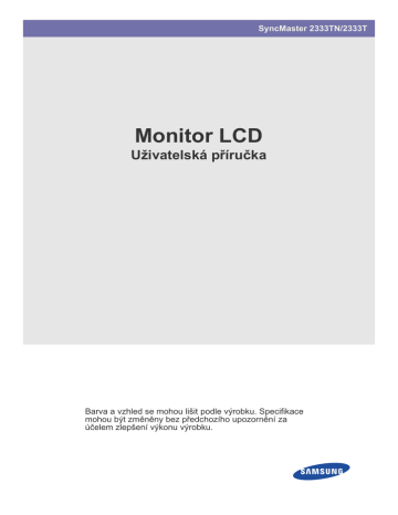 Samsung 2333TN Používateľská príručka | Manualzz
