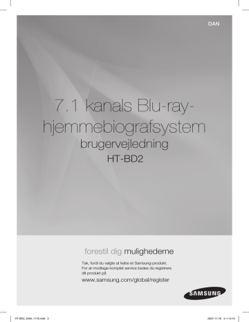 Samsung HT-BD2 Betjeningsvejledning | Manualzz