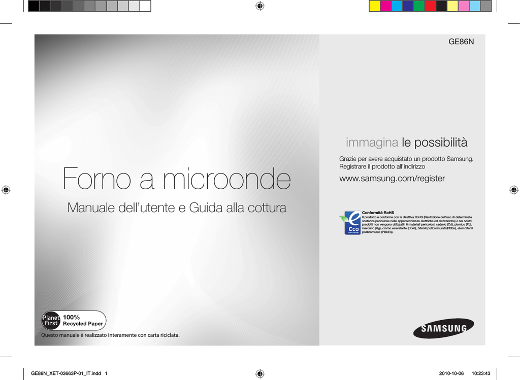 Samsung GE86N-S Manuale utente | Manualzz