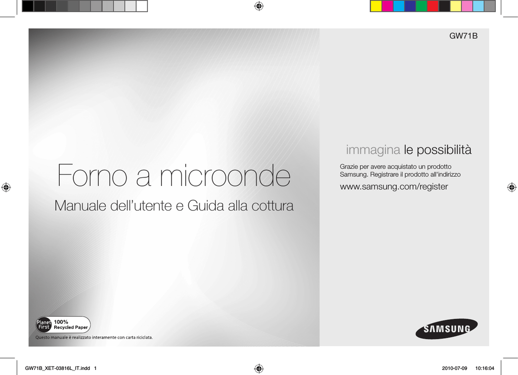 Samsung GW71B Manuale utente | Manualzz