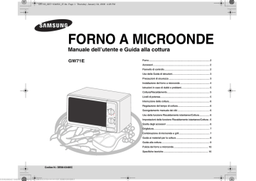 Samsung GW71E Manuale utente | Manualzz