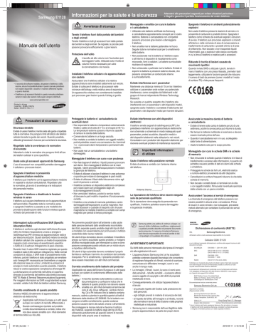 Samsung GT-E1120 Manuale utente | Manualzz