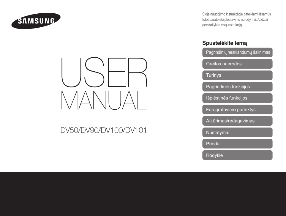 Samsung Samsung Dv90 Naudotojo Gidas Manualzz