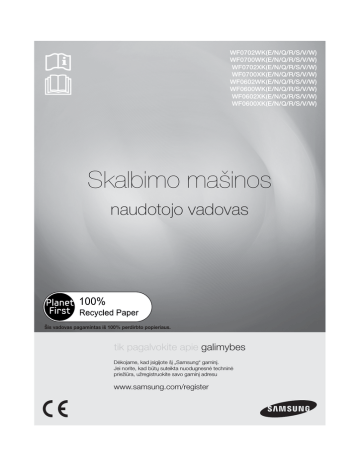 Samsung WF0602WKE/YLE Naudotojo gidas | Manualzz