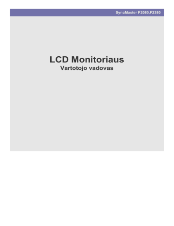 Samsung F2380 Naudotojo gidas | Manualzz