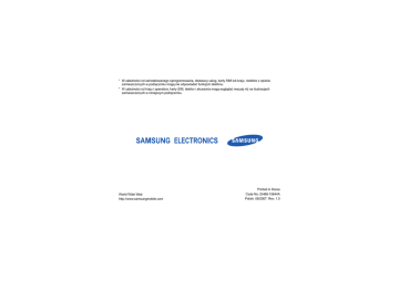 Samsung SGH-L760G Instrukcja obsługi | Manualzz