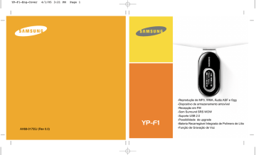 Samsung YP-F1Z Manual do usuário | Manualzz