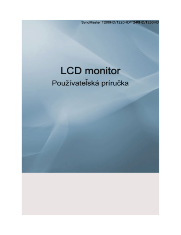 Samsung T240HD Používateľská príručka | Manualzz