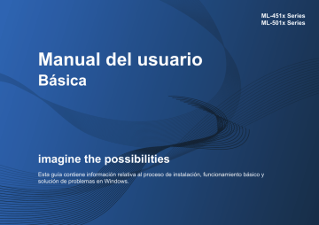 Samsung Impresora Láser Monocromo ML-5015ND Manual de Usuario | Manualzz