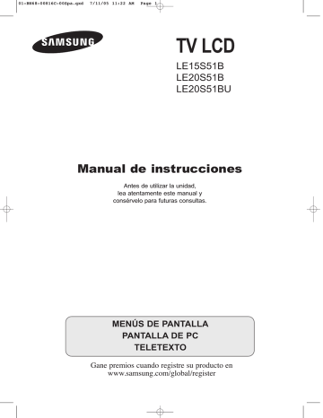 Samsung LE20S51BU Manual de usuario | Manualzz