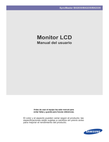 Samsung BX2035 Manual de usuario | Manualzz