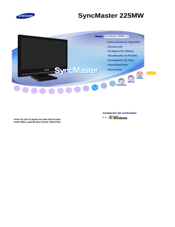 Samsung 225MW Manual de usuario | Manualzz
