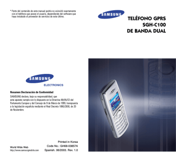 Samsung SGH-C100 Manual de usuario | Manualzz
