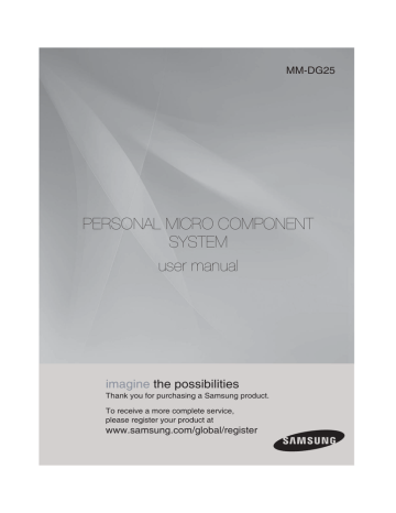 Power Sound/TrebleLevel/Bass Level Function. Samsung MM-DG25 | Manualzz