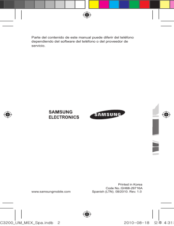 Samsung GT-C3200 Manual de usuario | Manualzz