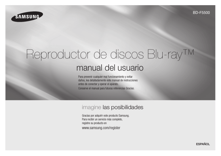 Samsung BD-F5500 User manual | Manualzz