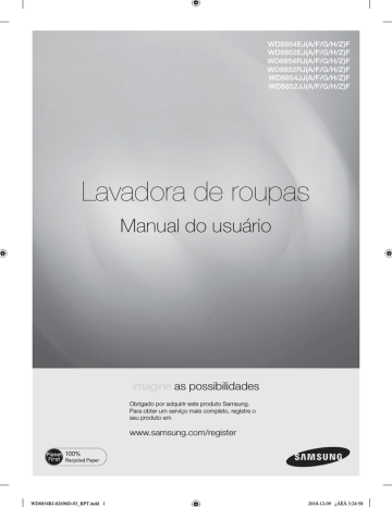 Samsung WD8854RJFF/XAZ Manual do usuário | Manualzz