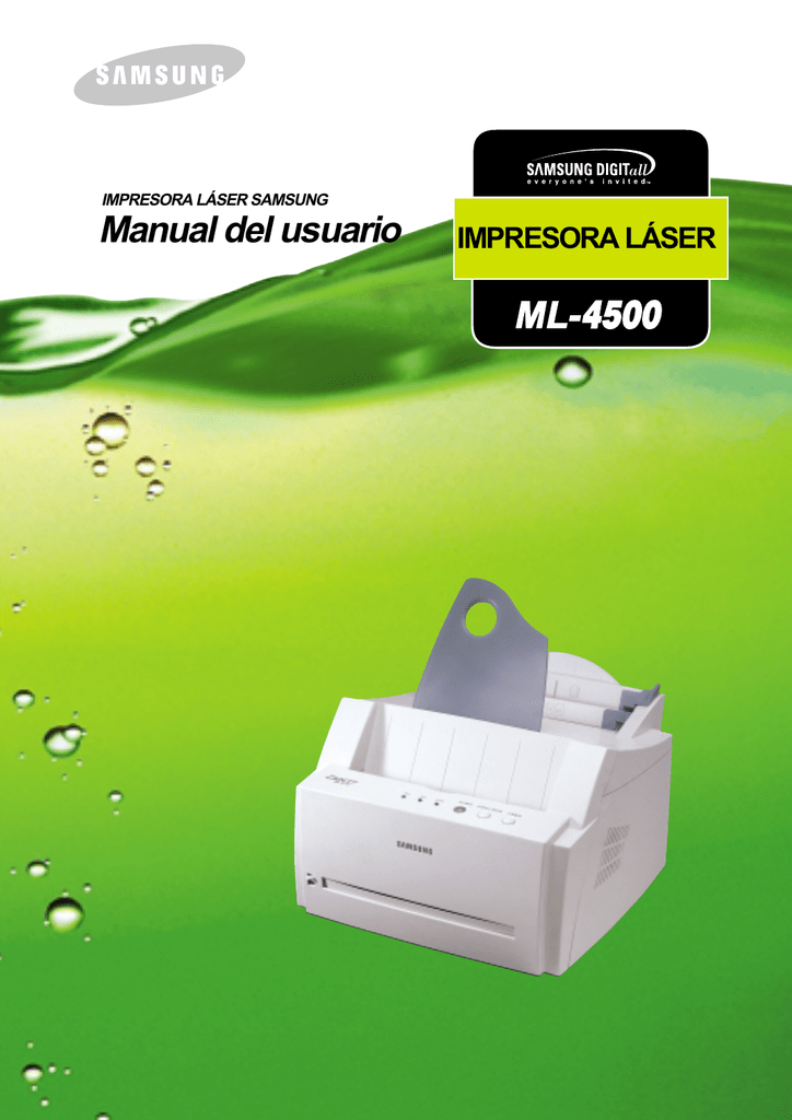 Samsung ML-4500 Manual de Usuario | Manualzz