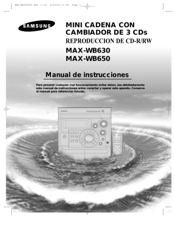 Programación temporizada para iniciar la reproducción. Samsung MAX-WB630, MAX-WB650 | Manualzz