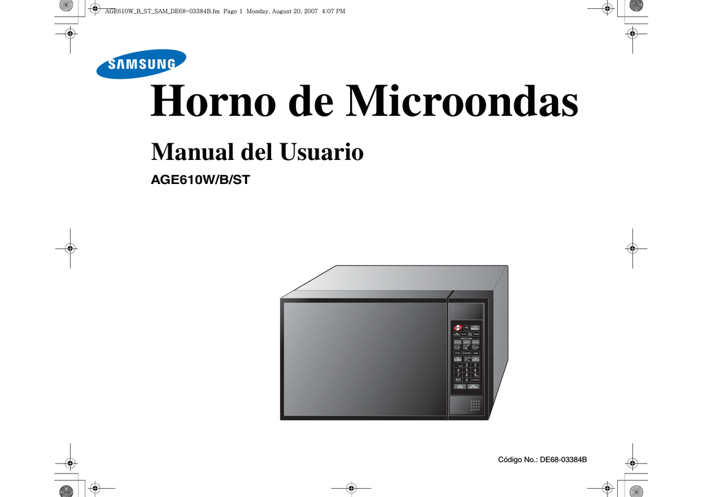 Samsung AGE610W Manual de usuario | Manualzz