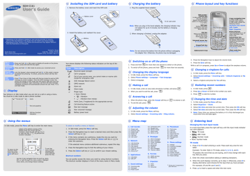 Samsung SGH-C161 User's Guide | Manualzz