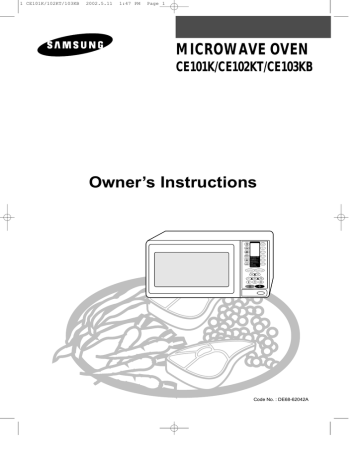 Samsung CE101K دليل المستخدم | Manualzz