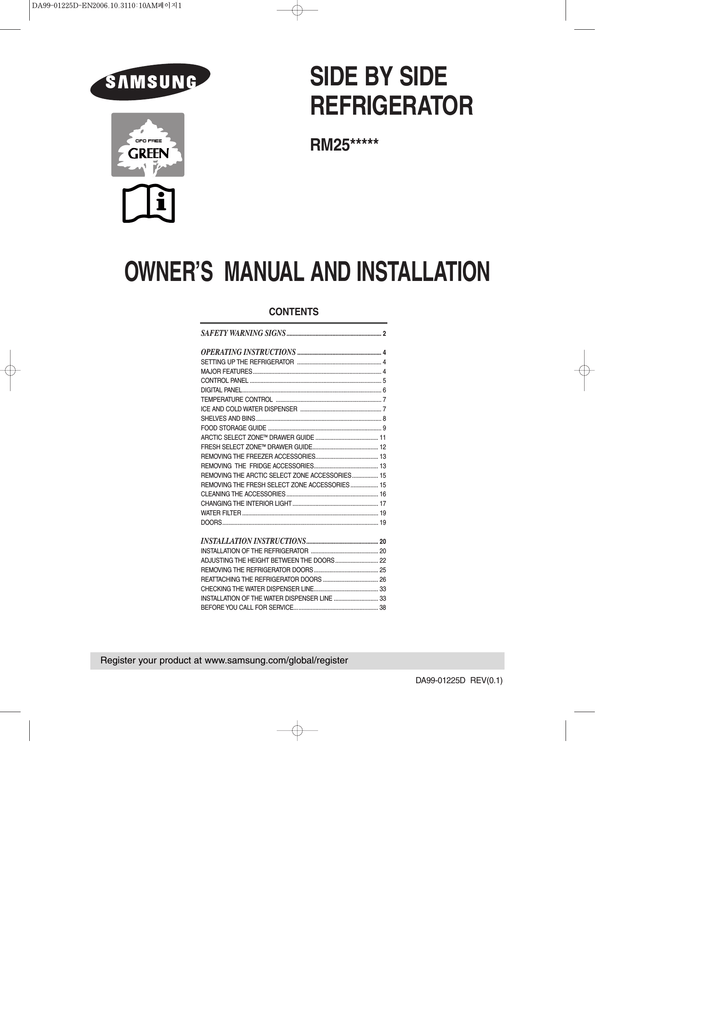 Samsung Rm25klpg1 Hac User Manual Manualzz Com