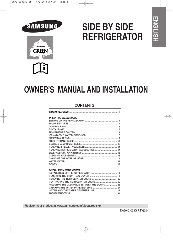 Samsung Rs23lvsw User Guide Manualzz