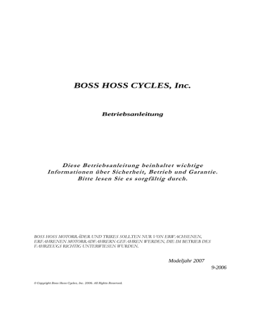 BOSS HOSS 2007 (deutsch) | Manualzz