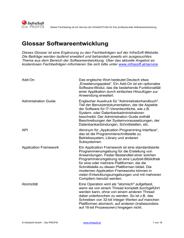 Glossar Softwareentwicklung 68k Pdf Manualzz