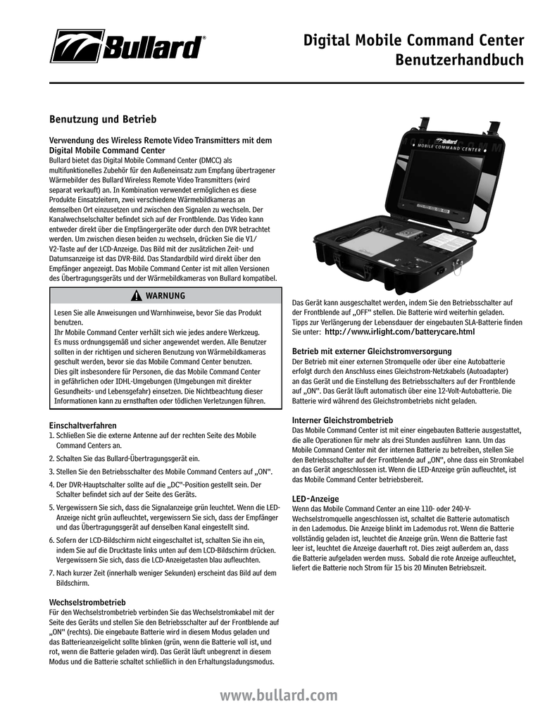 Www Bullard Com Digital Mobile Command Center