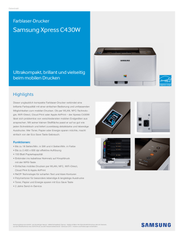 Samsung Xpress C430W | Manualzz