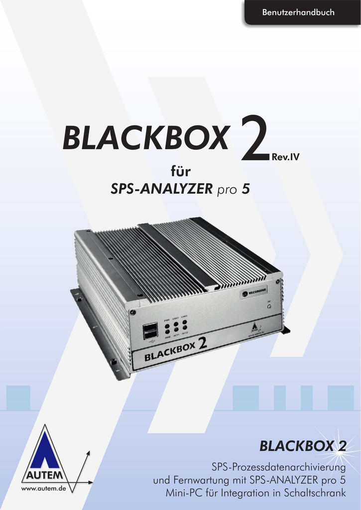 Benutzerhandbuch Blackbox Sps Analyzer Pelso Manualzz
