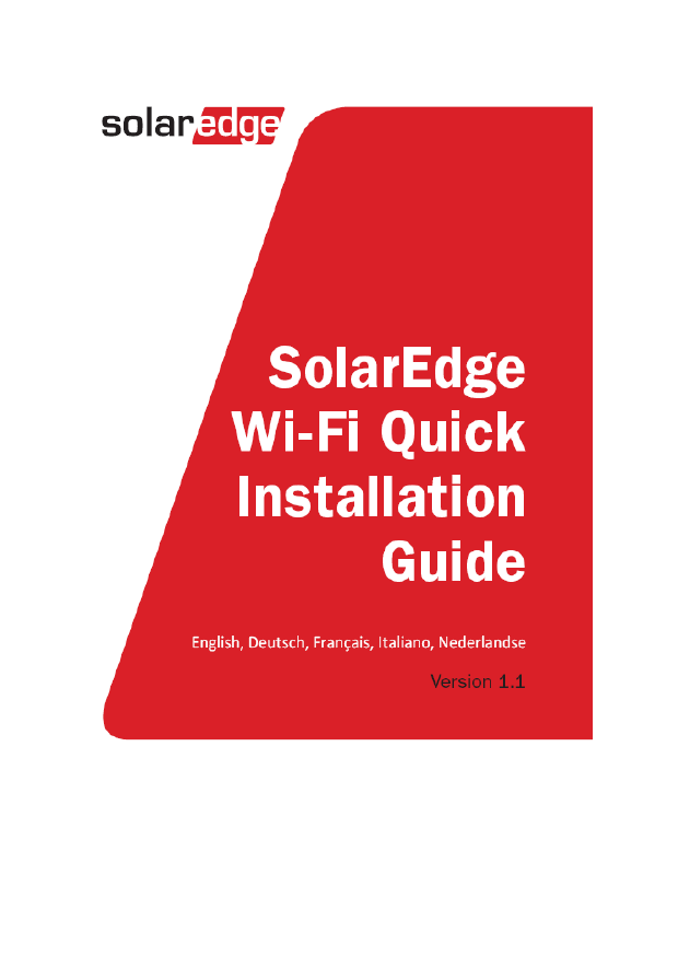 SolarEdge WiFi Kit Installation Guide Manualzz