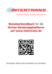 INTERTRANS Online-Sendungsplattform Benutzerhandbuch