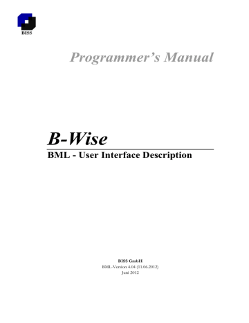 Bml Dokumentation Im Pdf Format Manualzz