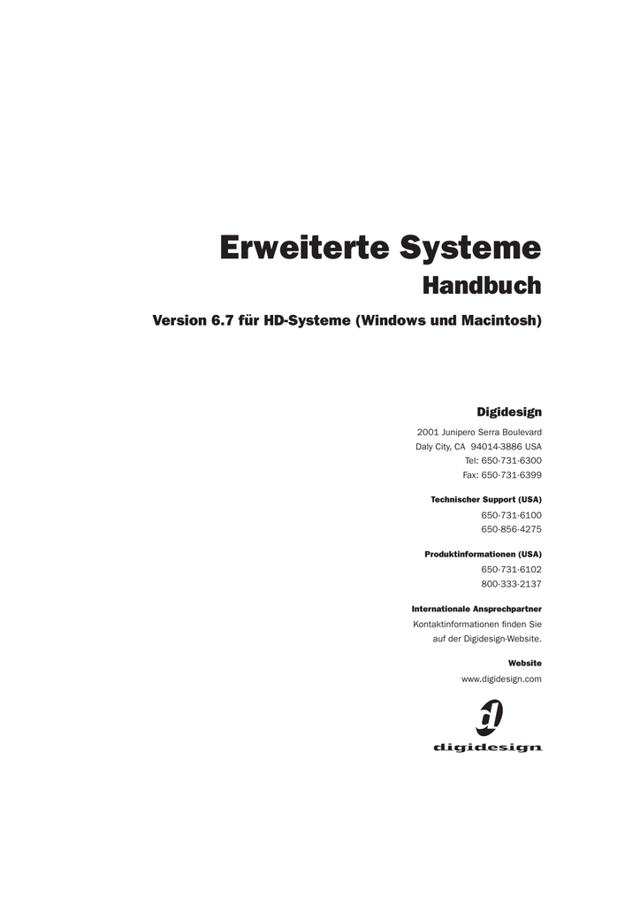 Handbuch Erweiterte Systeme | Manualzz