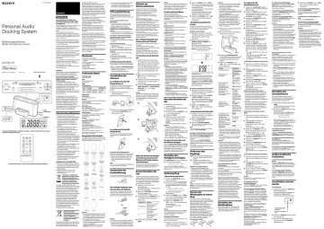 Sony ICF-DS11IP, ICF-CS10IP Owner's manual | Manualzz