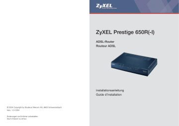 ZyXEL PRESTIGE 650R Bedienungsanleitung | Manualzz