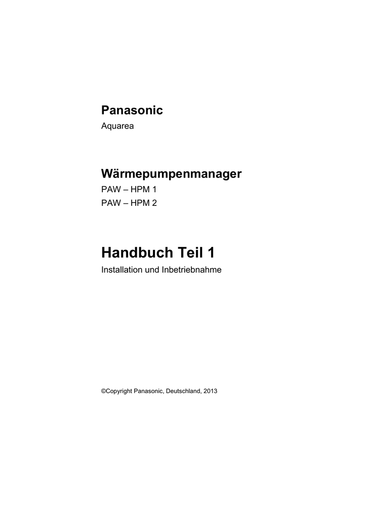Panasonic PAW-HPMB1 Kabeltemperaturfühler für Pufferspeicher