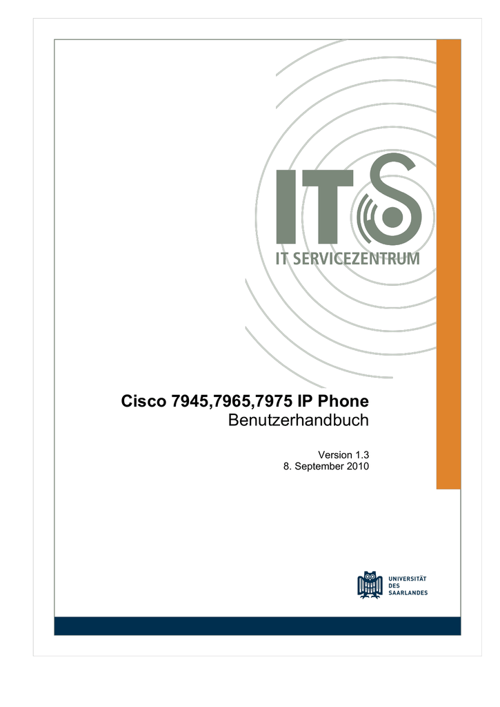Cisco 7945,7965,7975 IP Phone Benutzerhandbuch | Manualzz