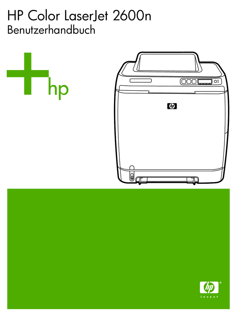 Hp Color Laserjet 2600n User Guide Deww Manualzz