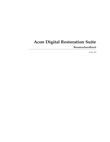 Acon Digital Restoration Suite | Manualzz