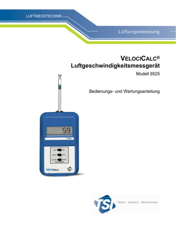 Ventilation Testing VelociCheck Air Velocity Meter Model 9525 | Manualzz