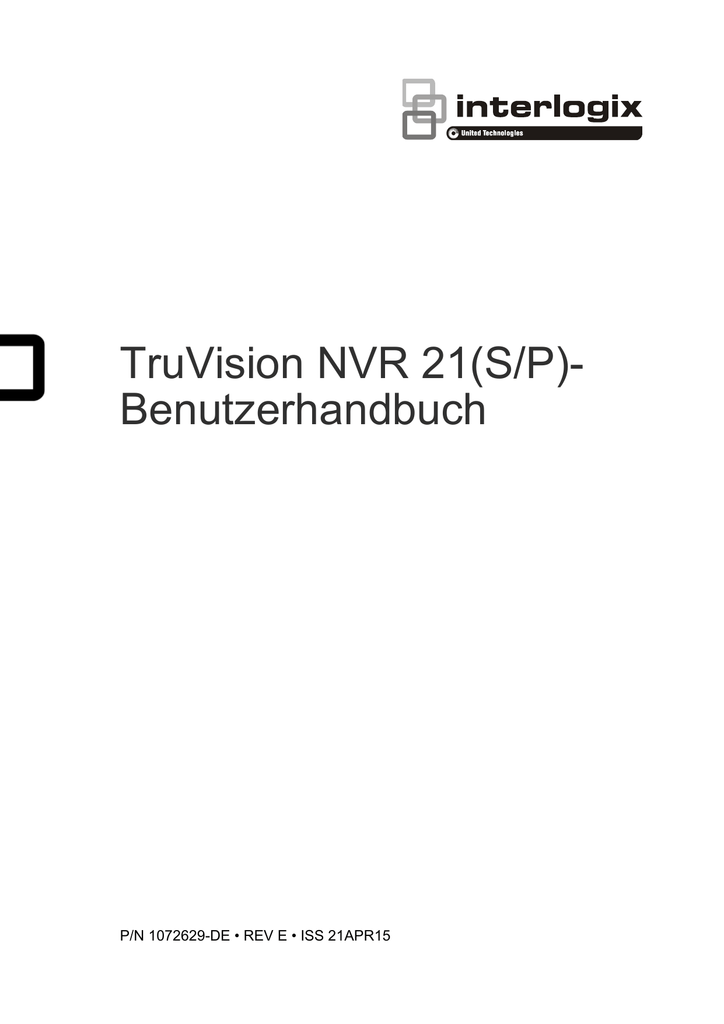 TruVision NVR 21 S P Manualzz