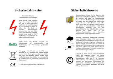 Sicherheitshinweise RoHS Sicherheitshinweise | Manualzz