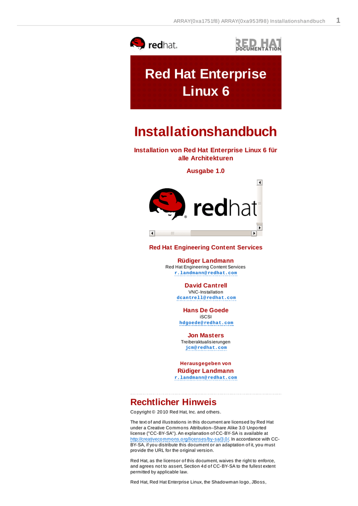 RedHat Installationshandbuch | manualzz.com - 