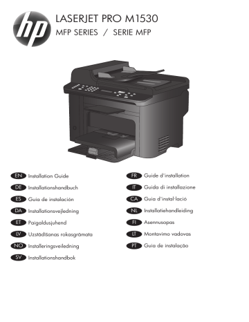 HP LaserJet Pro M1536 Multifunction Printer series Installation manual ...