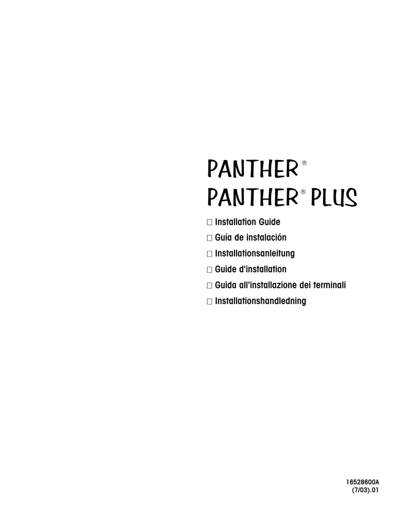 Nefton Technologies - Mettler Toledo Panther Plus Installation Guide |  manualzz.com