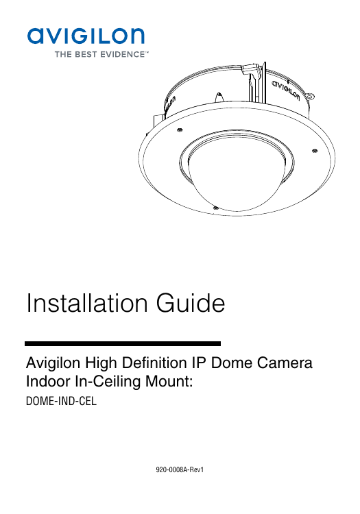 Avigilon DOME-IND-CEL Installation Guide | Manualzz